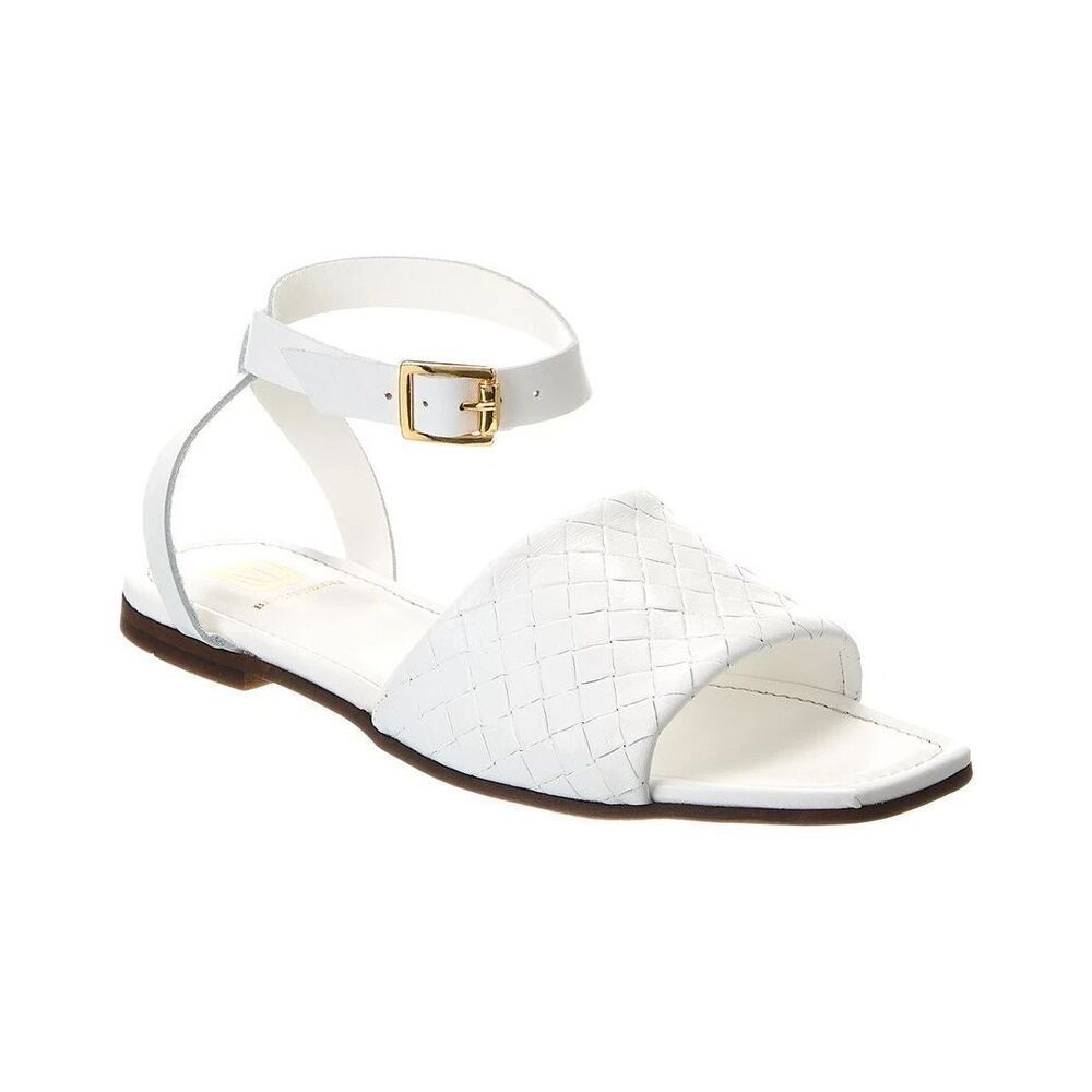 M By Bruno Magli Rita Leather Sandals in White Women's Size 40 US 9.5